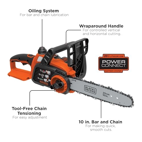20V Max Cordless Chainsaw - 10-Inch Tool Only