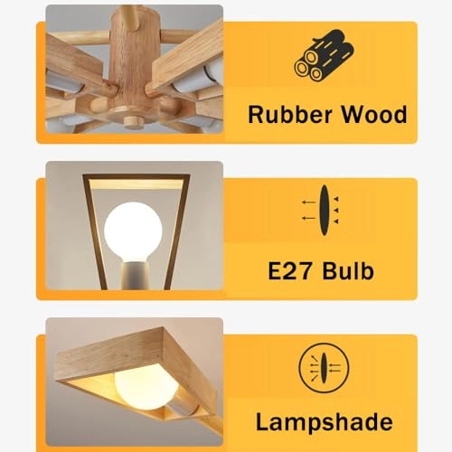 Farmhouse Wood Chandelier