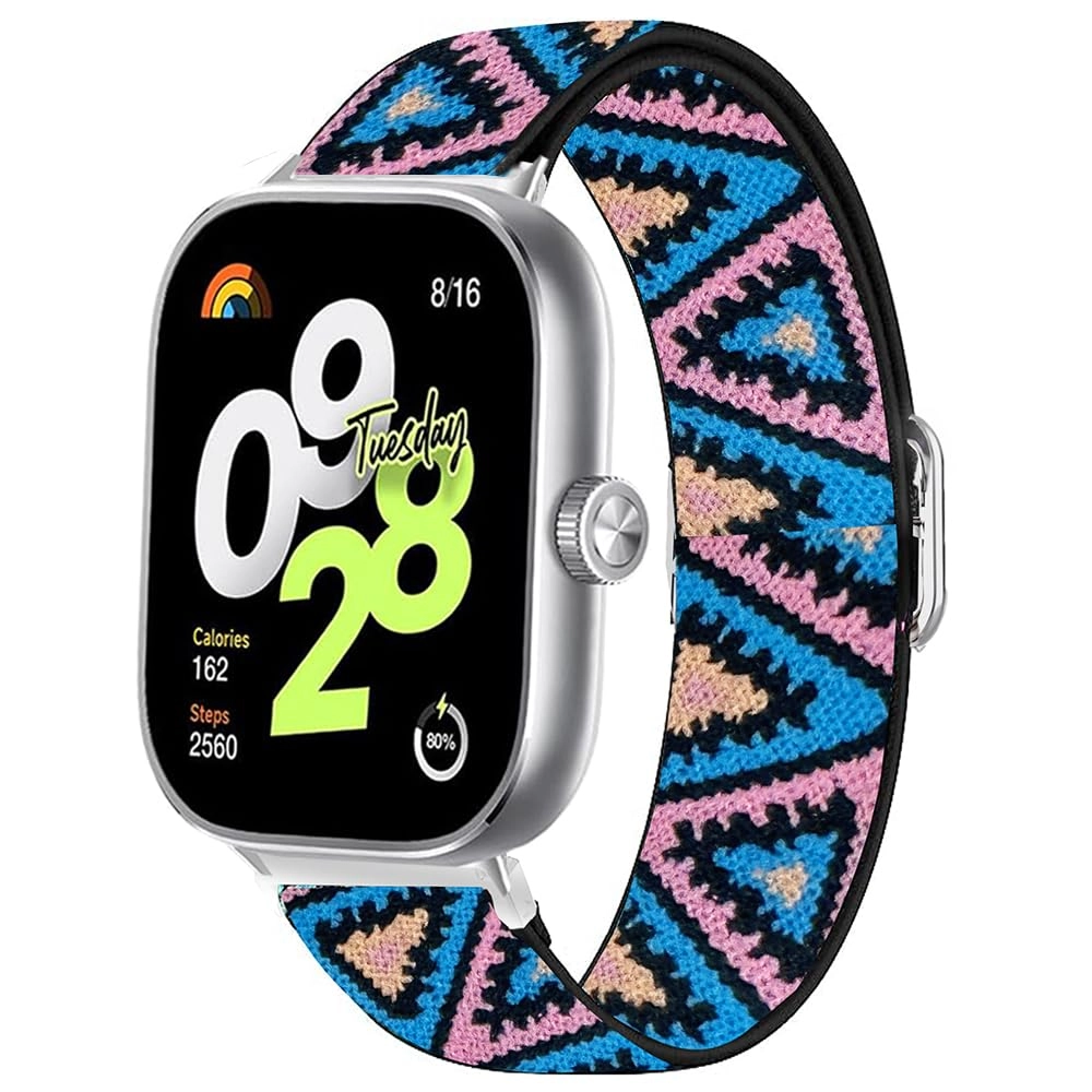 Blueshaweu Redmi Watch 4 Replacement Strap - Blue Pink Adjustable 125-220 mm