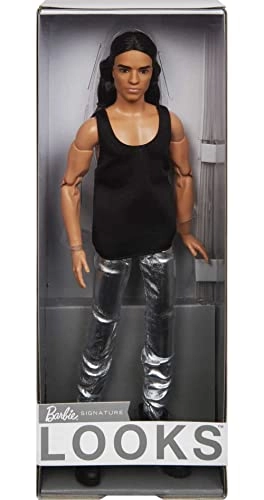 Ken Fashion Doll - Signature Looks Long Brunette Hair Ages 4+