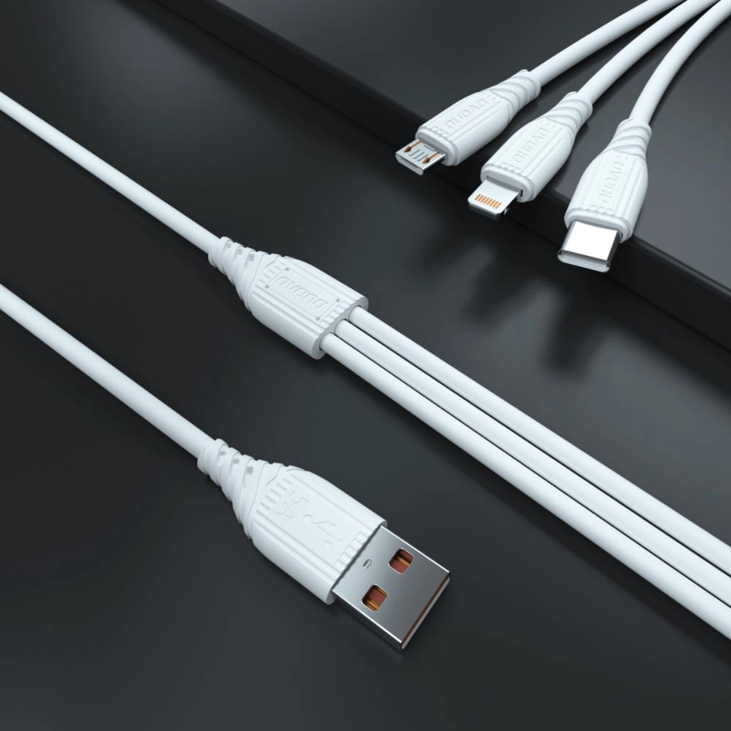 3 In 1 USB Charging Cable USB-A to USB-C 1m