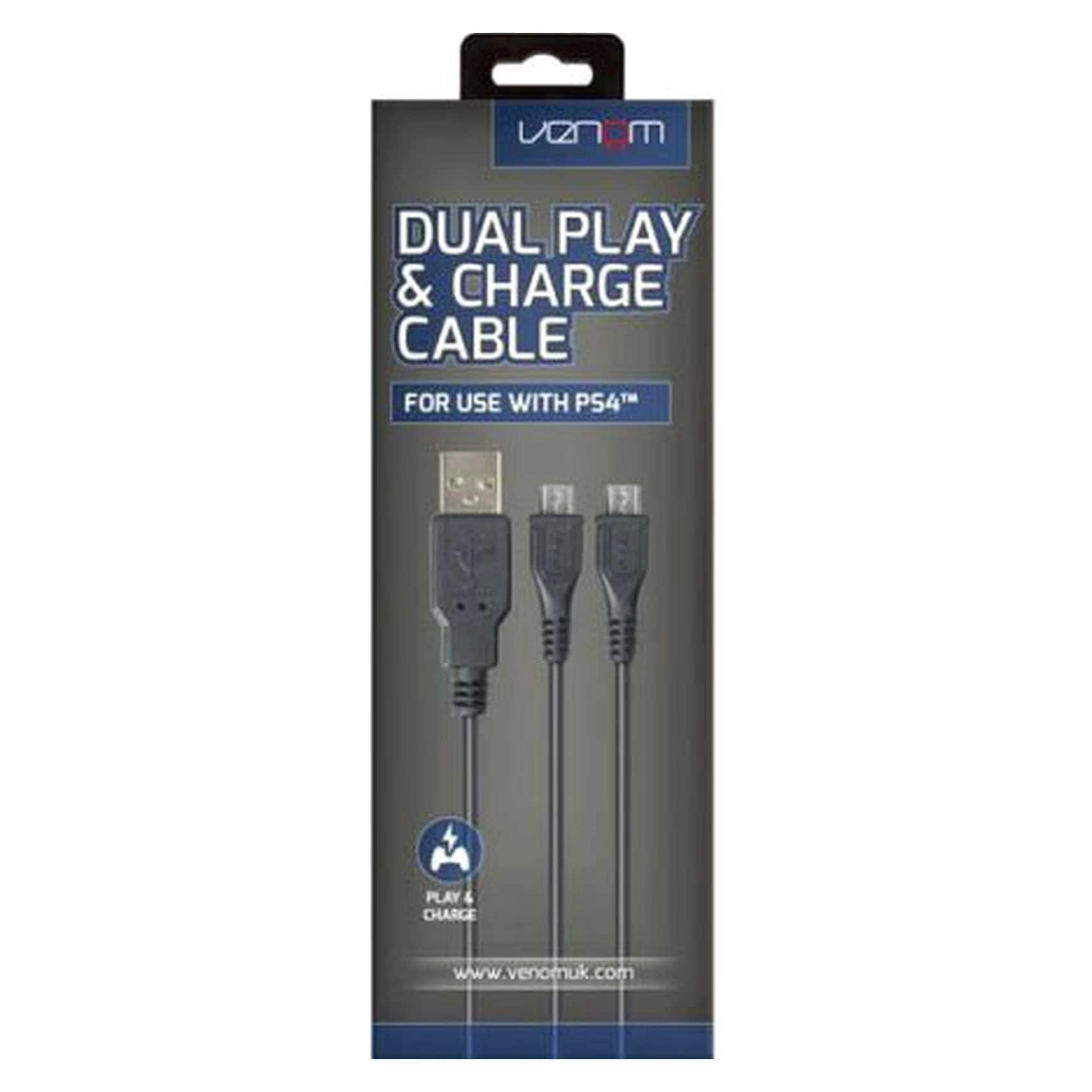 VS2794 - Dual Play And Charging Cable 3m Black