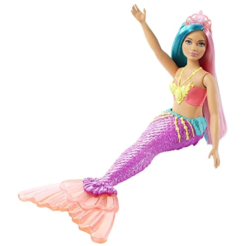 Barbie Dreamtopia Mermaid Doll - 12-inch Teal and Pink Hair Ages 3+