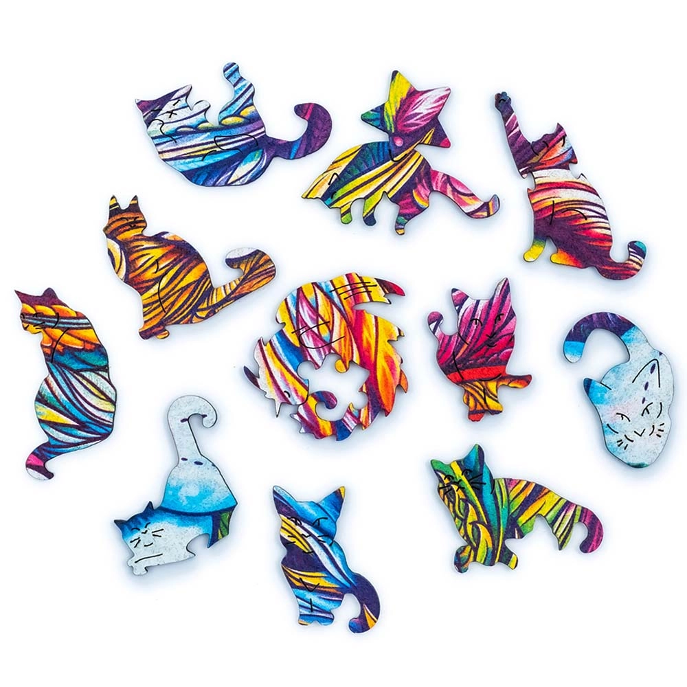 Impressive Cat Wooden Puzzle (4107390-CAT_S) - 100 pcs