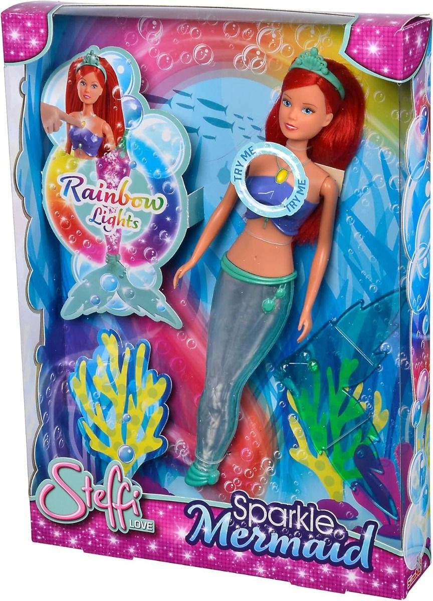 Steffi Love Magic Rainbow Mermaid Doll - 39 cm Ages 3+