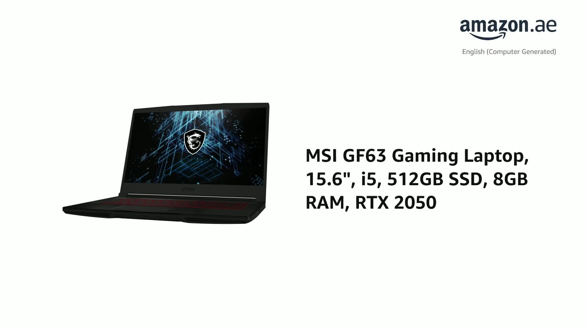 GF63 Thin 11UCX-1424US - 15.6'' Core i5 8GB DDR4 512GB SSD