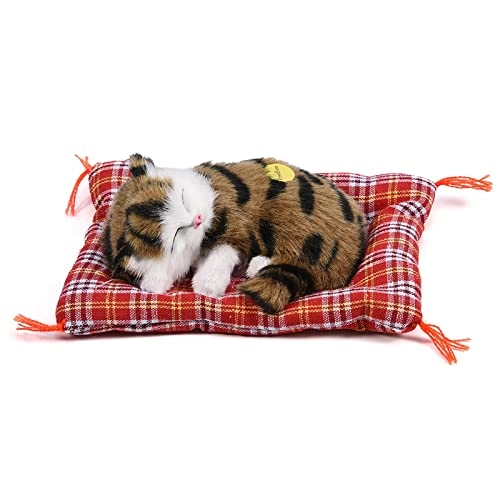 Grass print napping cat - 17 cm