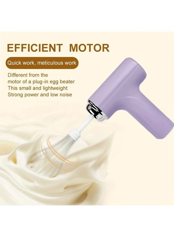 Handheld Cream Mixer - USB Rechargeable 3-Speed 2-in-1
