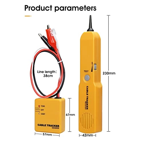 Electrical Wire Tracer Circuit Tester - Clips & RJ11 Plug