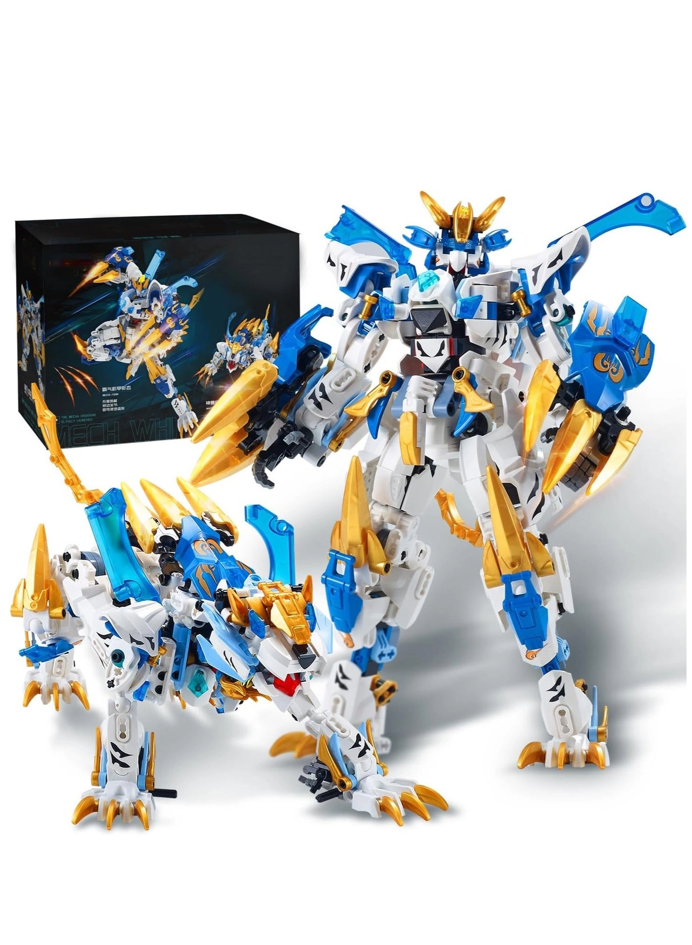 Generic White Tiger - 2 In 1 Transforming