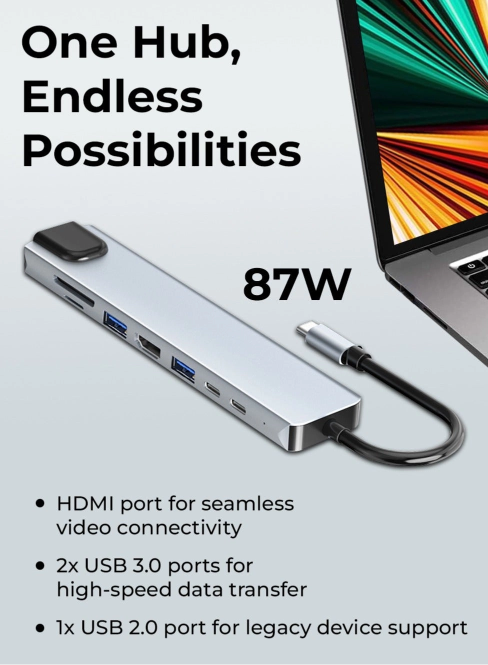 GH8G - 8-in-1 USB-C Hub 4K HDMI