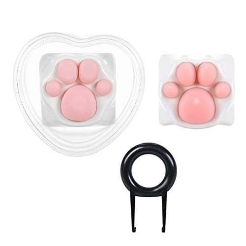 Cat Paw Keycaps - 2 Pack Pink + White