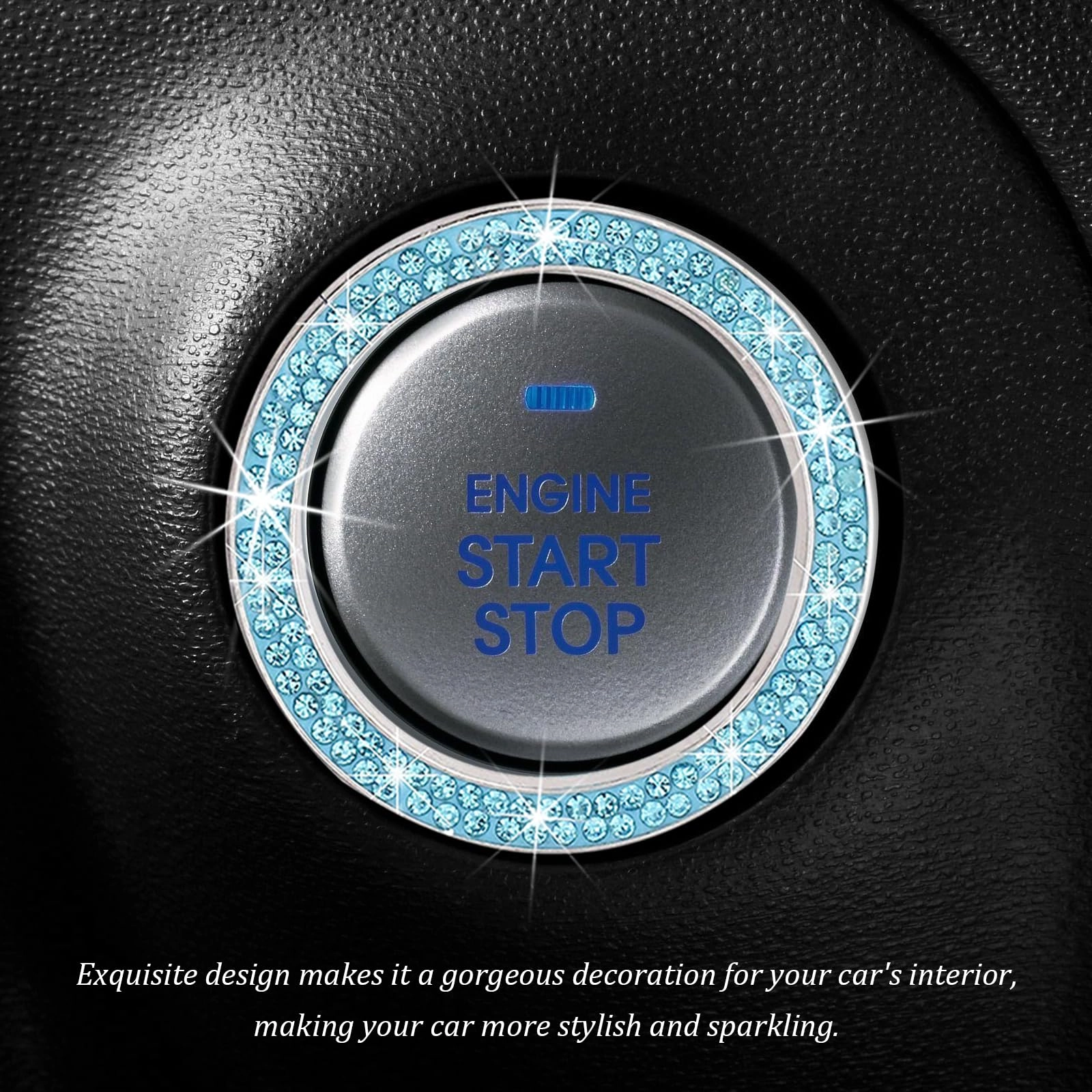 Rhinestone Car Engine Start Ring Decals