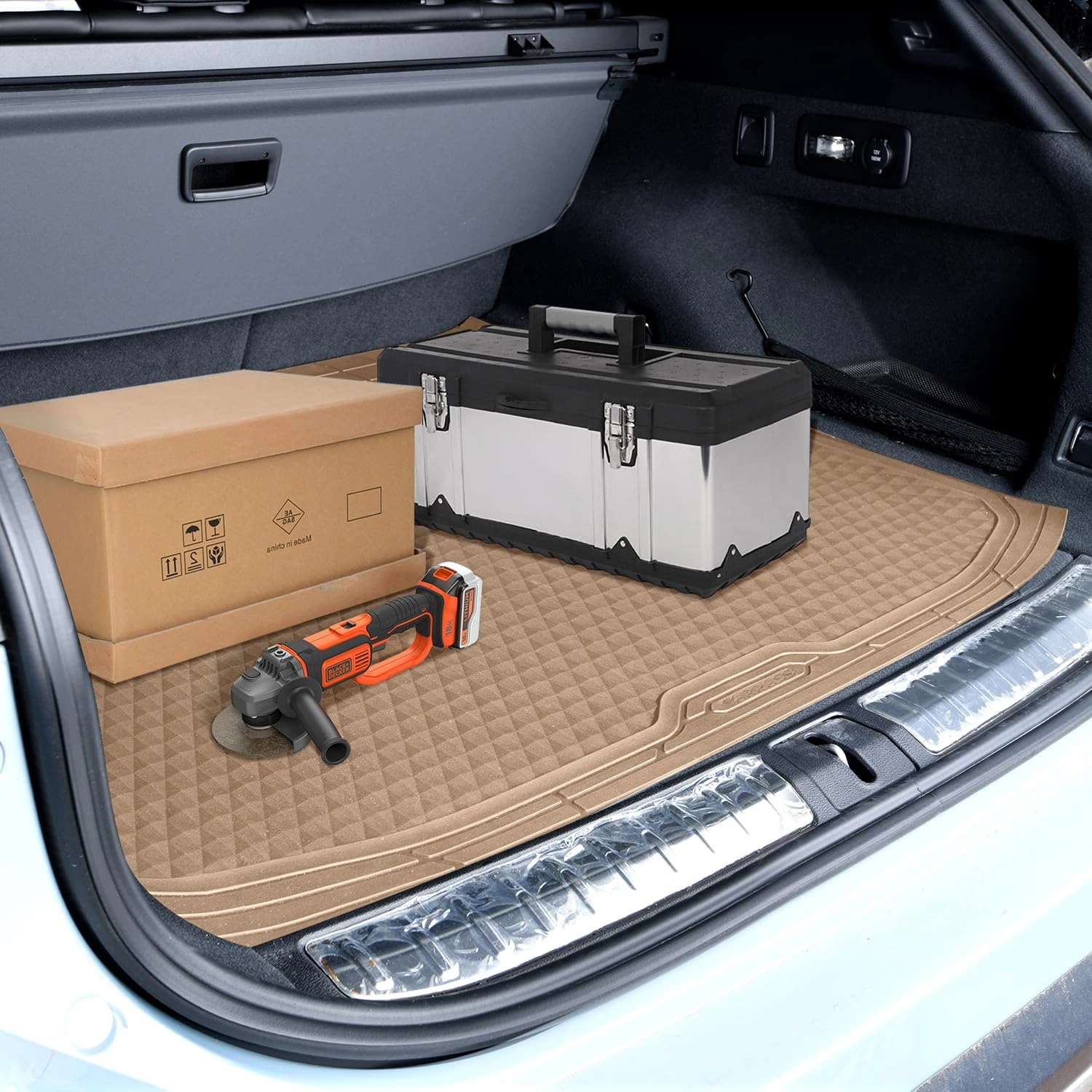 Floor Mats - Gray Rubber 4 Pcs
