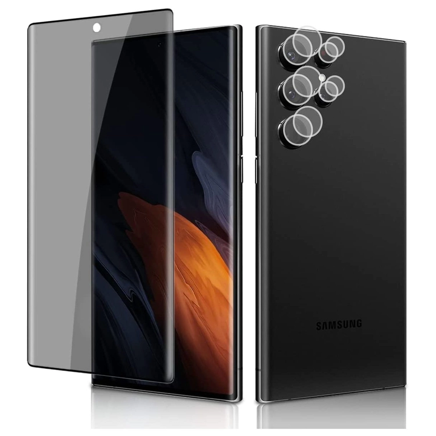 Inet Screen Protector + Clear Case for Galaxy S22 Plus