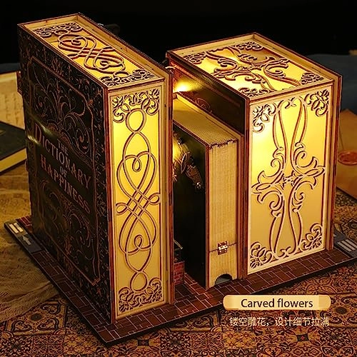 3D Wooden Puzzle Bookshelf Insert - Library of Books 1:24