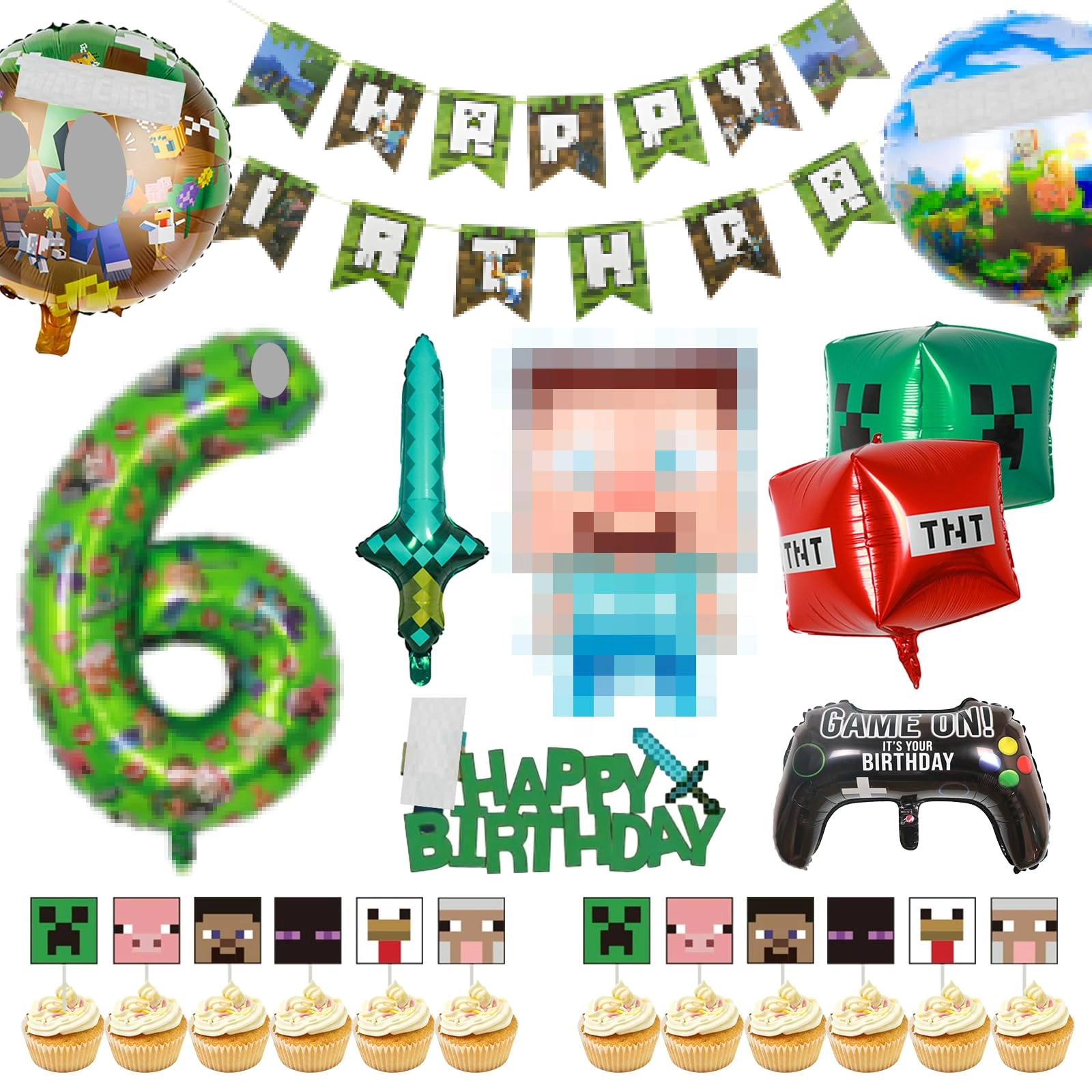 kodepro Miner Game Themed Party Supplies - 1.0 Count Birthday