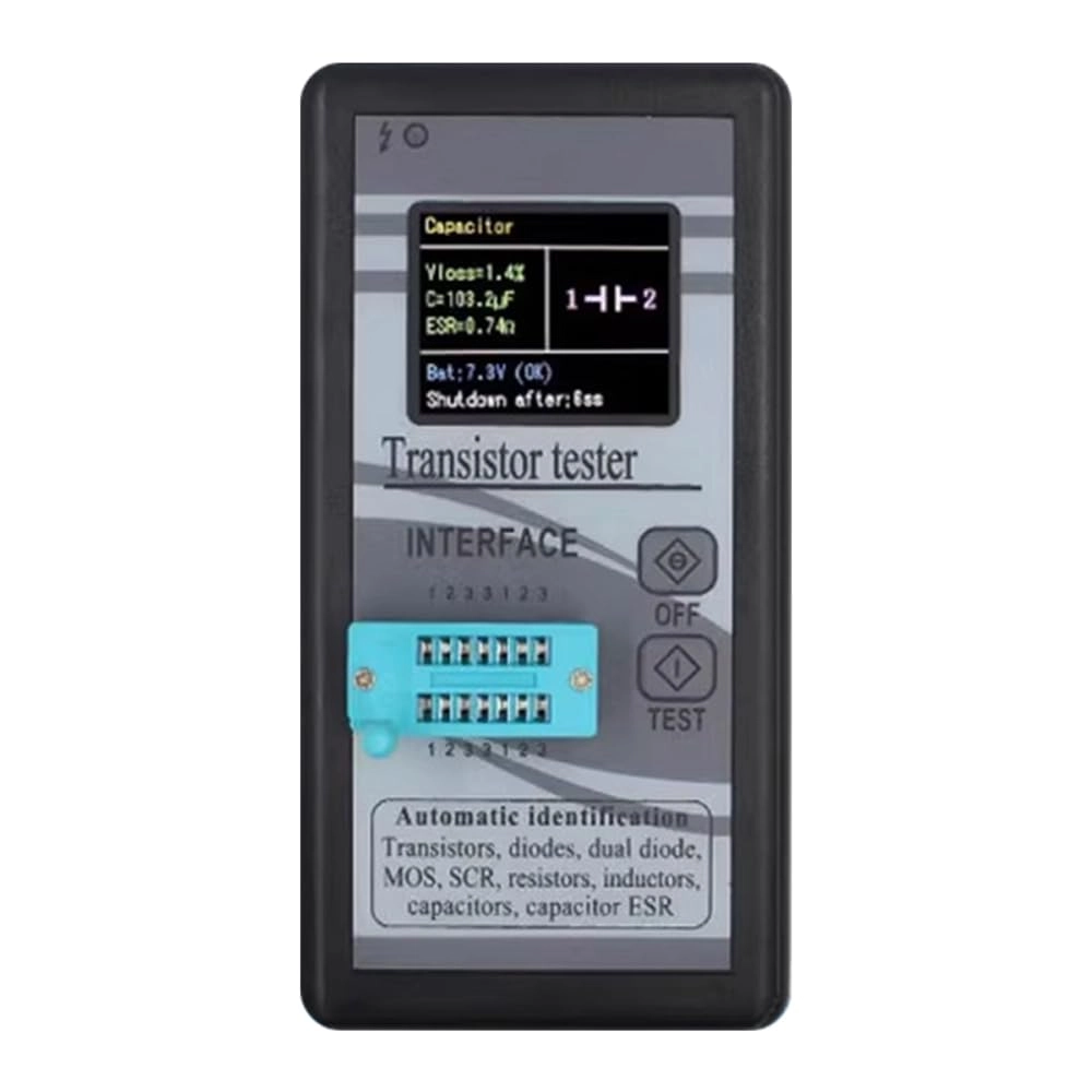 farliney Transistor Tester - 1.8 Inch TFT Screen Automatic Pin Detection