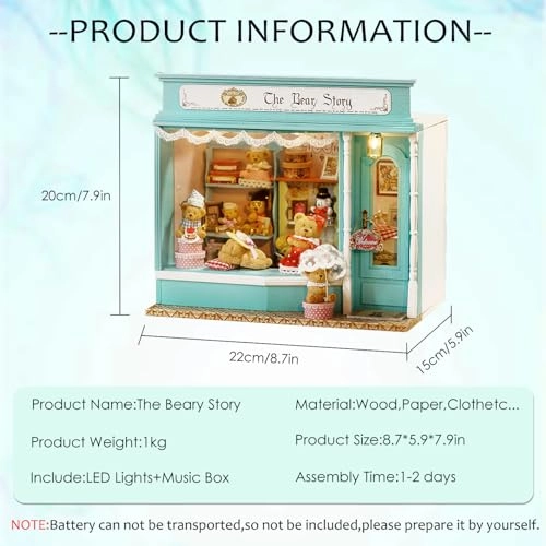 Miniature House with Music Movement - 83 years and up