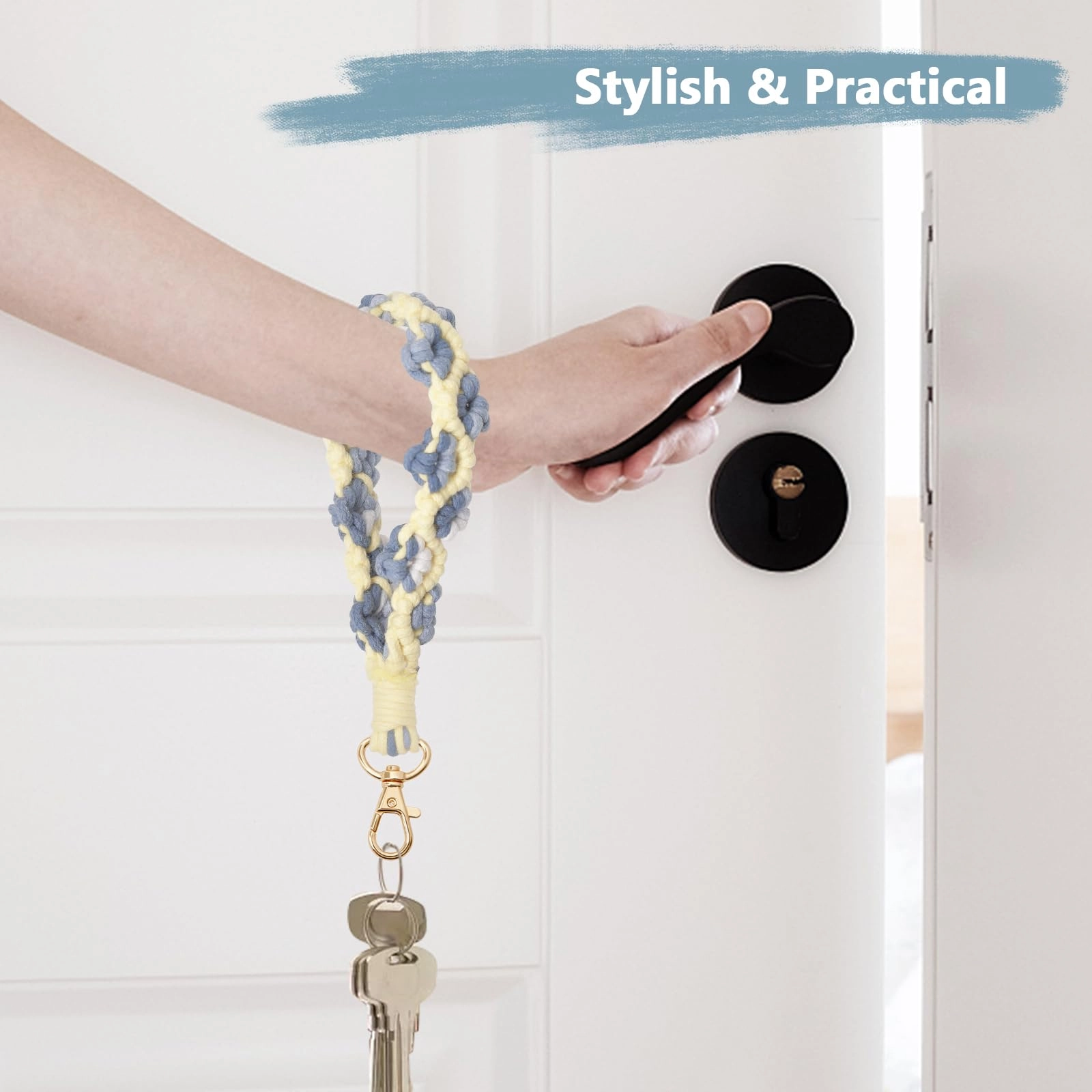 Boho Macrame Keychain - Car