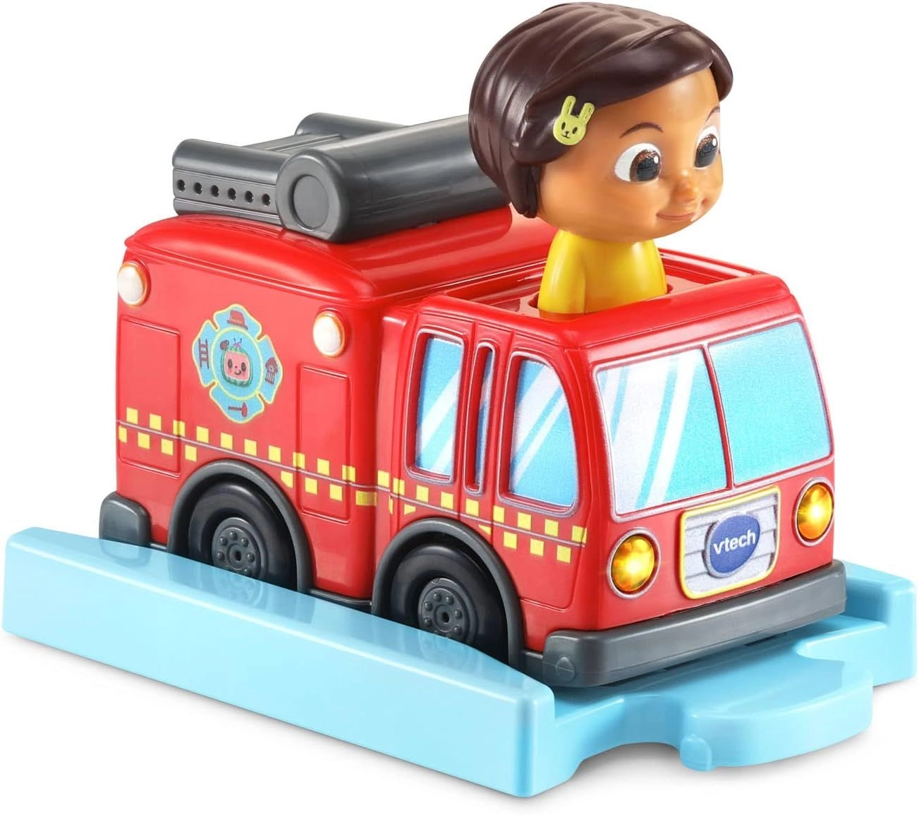 Cocomelon Go! Go! Smart Wheels Nina’s Fire Truck & Track - Fire Sounds & Songs