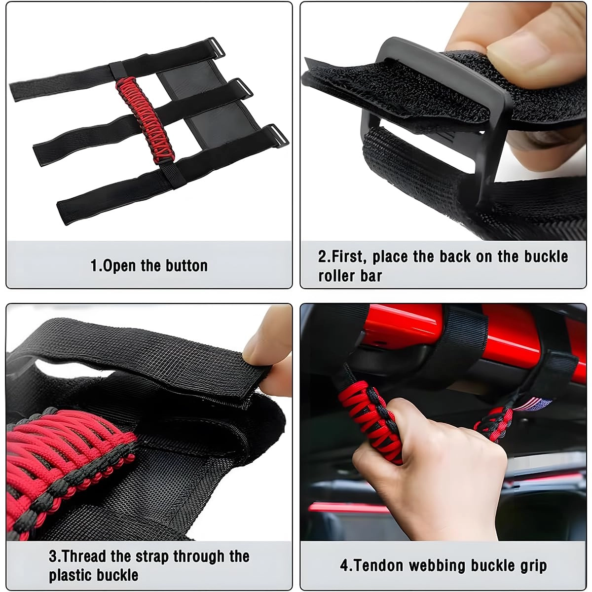 Roll Bar Grab Handles - Pink 2 Count