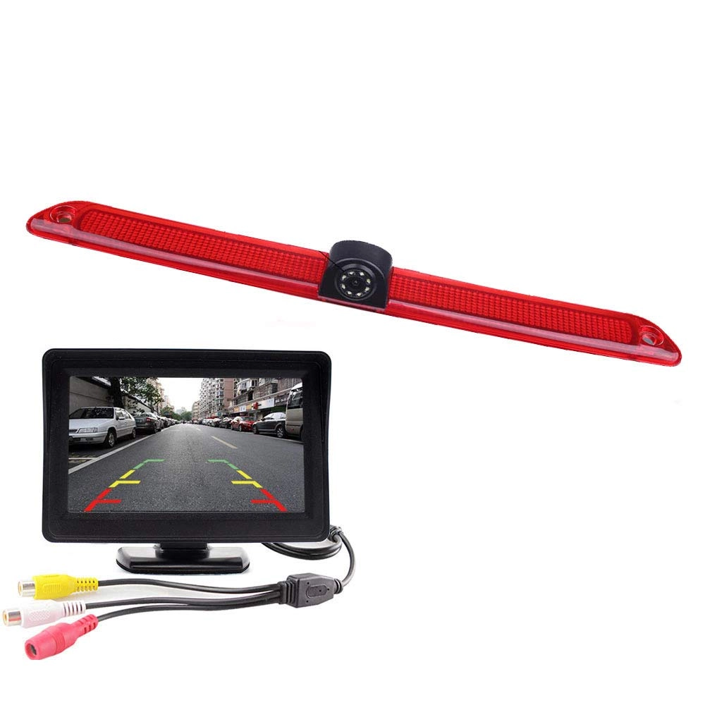 Brake Light Reversing Camera + Rear View Mirror Monitor - Night vision 628 x 586 pixels