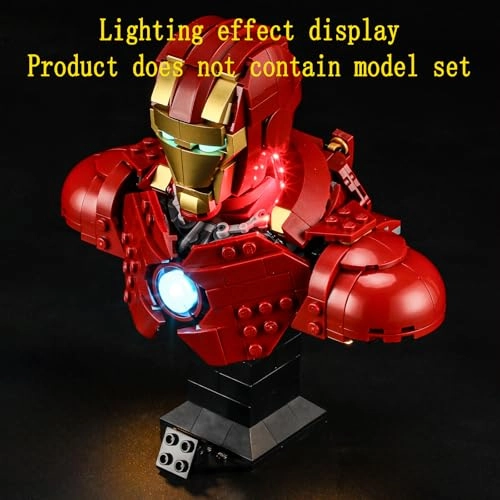 LED Light Kit for LEGO Iron Man MK4 Bust 76327
