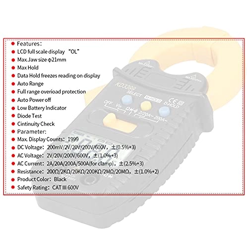 Clamp Meter - CAT III 600V 21mm