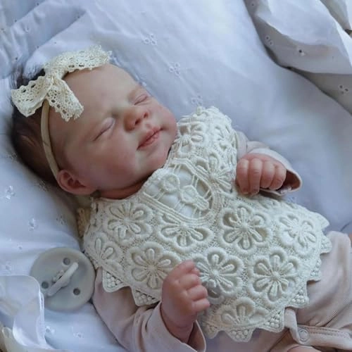 Reborn Baby Doll - 18 Inch Silicone Girl Sleeping Ages 3+