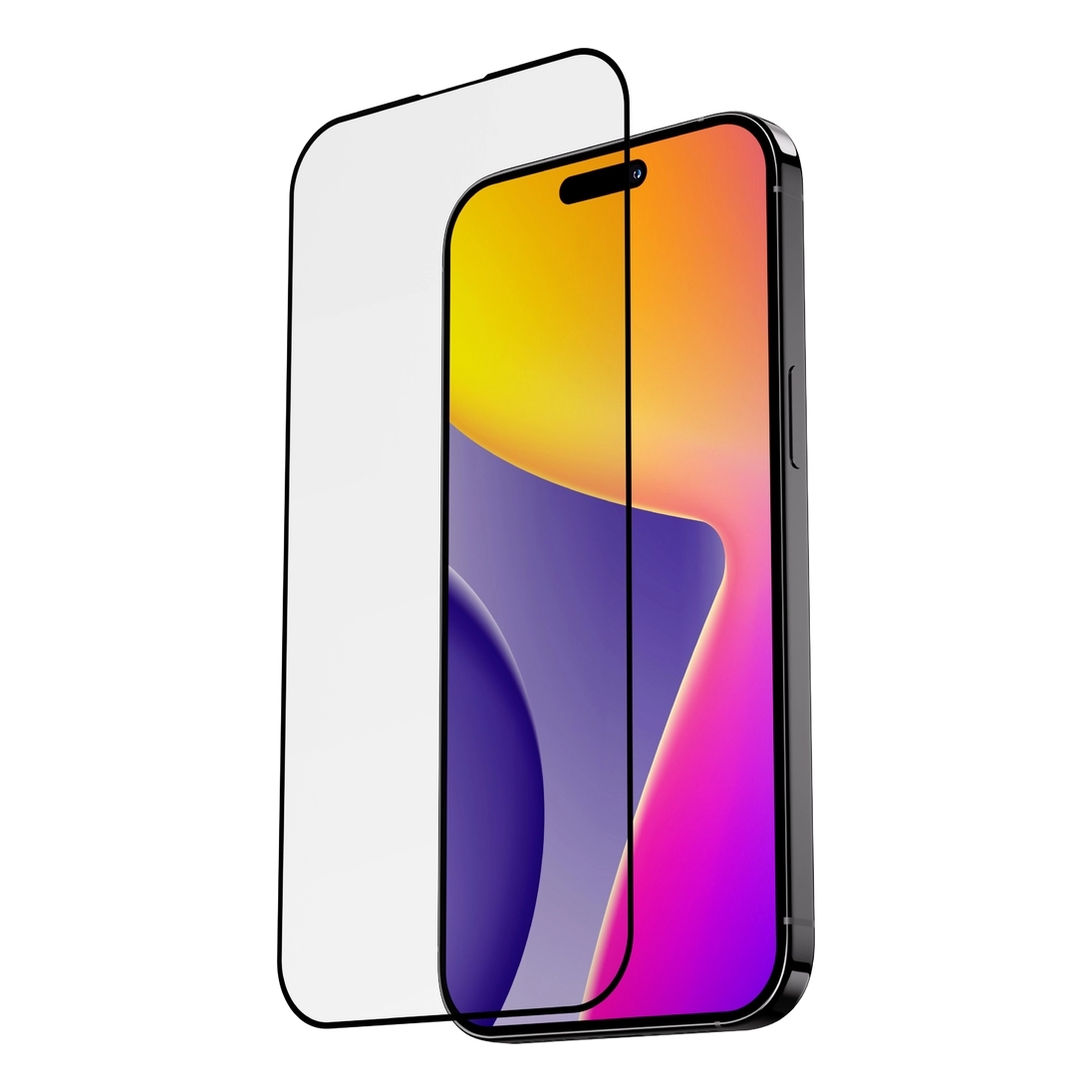 blupebble Clear Graphene Tempered Glass Screen Protector for iPhone 15 Pro Max