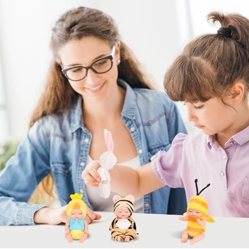 Reborn Baby Doll - 4 Inch Animal Clothes 4 Pcs Bundle