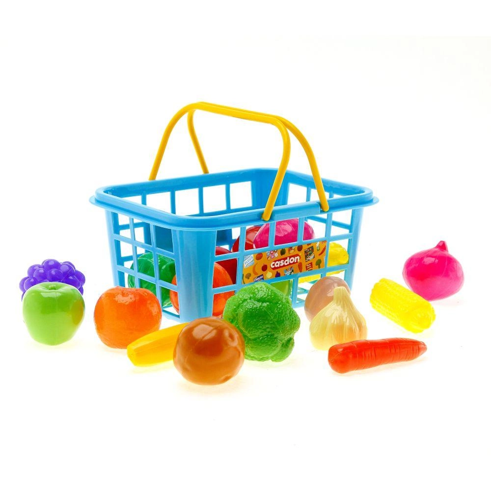 Fruit & Veg Basket Playset - 21 pcs
