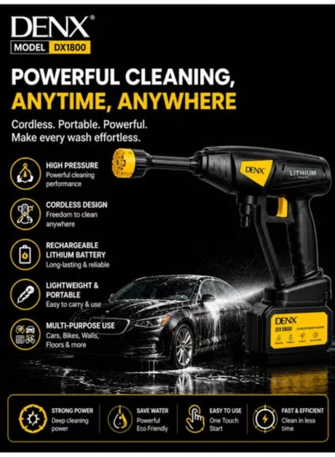 High Pressure Electric Washer - Cordless 180W