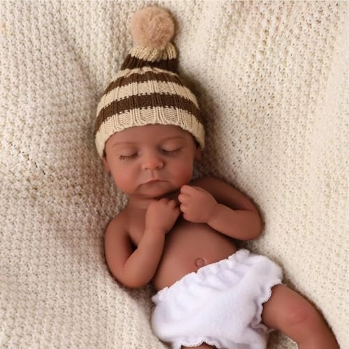 Reborn Baby Doll - 12inch Full Body Silicone Black Ages 3+