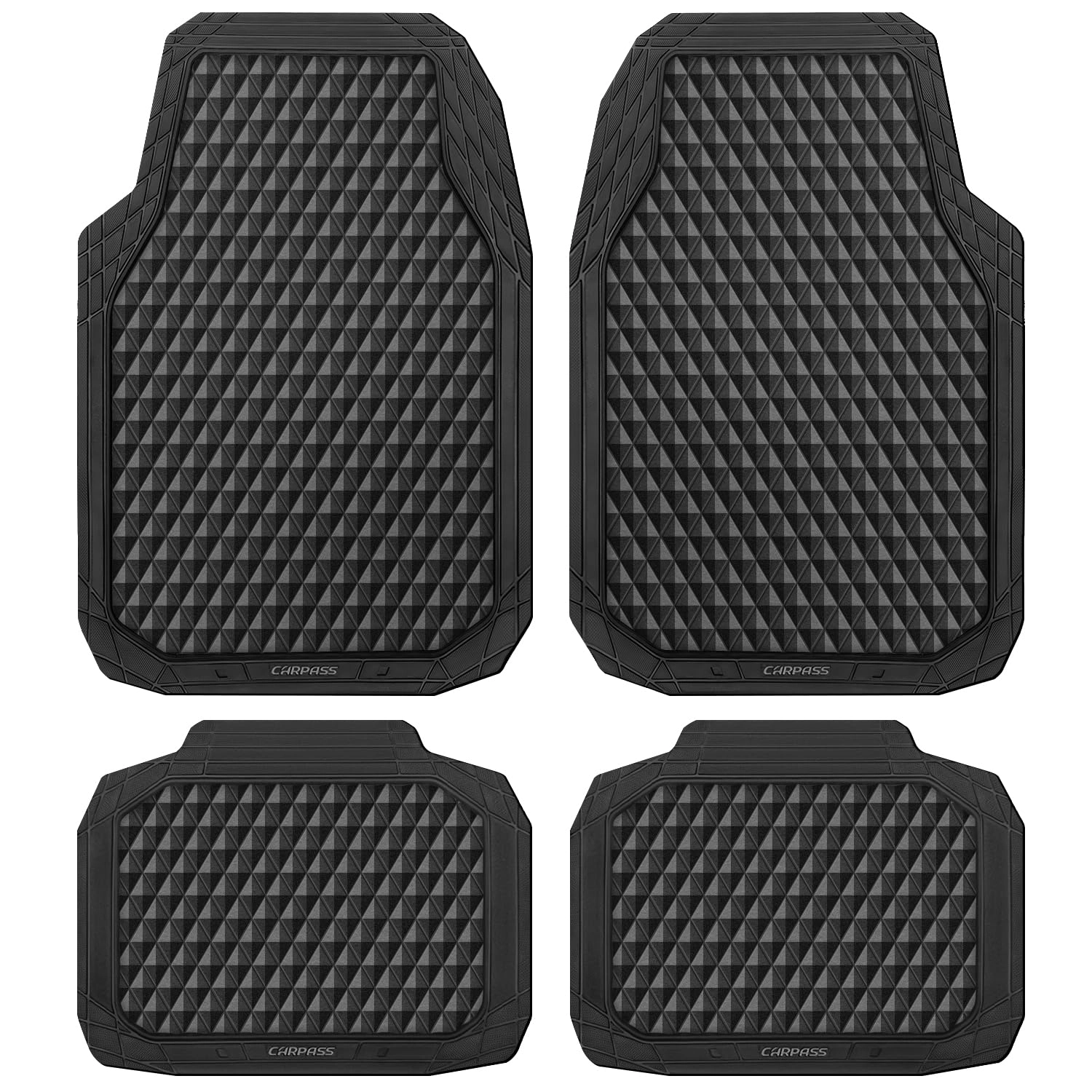 LJ Floor Mats - Gray Rubber 4 Pcs