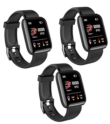 Techking D116 SmartWatch - Bluetooth 1.3-inch Heart Rate Monitor Pack