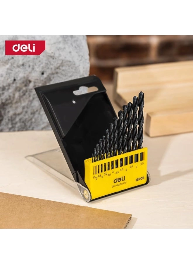 HSS Drill Bit Set - High-Speed Steel 13 Pieces