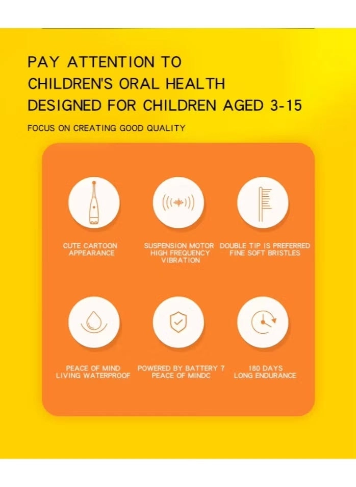 Kids U-Shape Electric Tooth Brush - 2-in-1 30,000 VPM IPX7