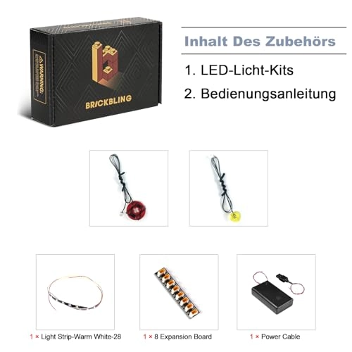 LED Light Set - Compatible with 10370 Poinsettia USB Battery