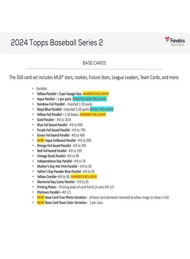 2024 Series 2 Baseball Retail Value Box