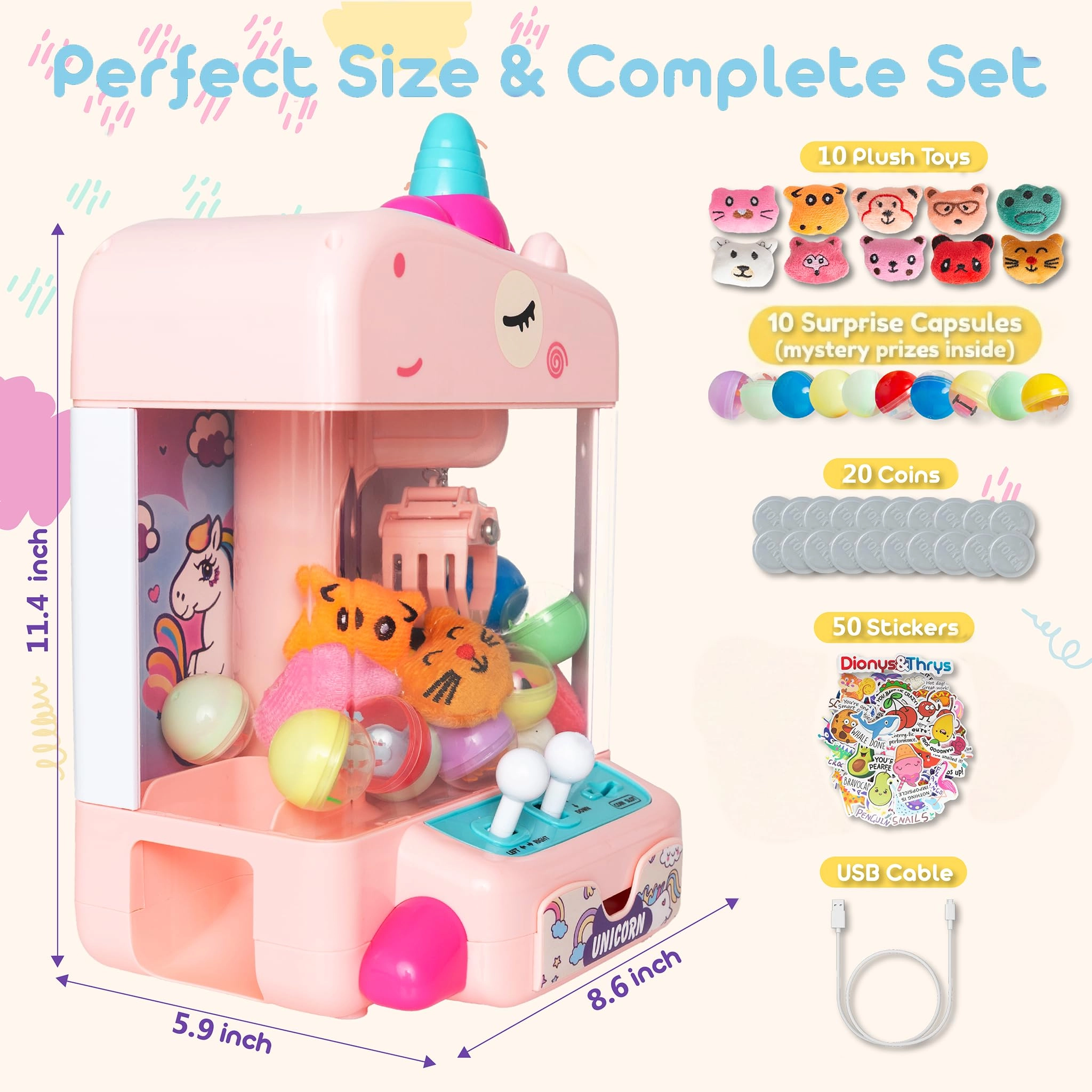 Claw Machine Unicorn - 3 years+