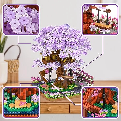 Cherry Blossom Bonsai Tree - Mini Micro Japanese Sakura Tree House