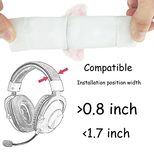 Cat Ears Headphone Attachment for Logitech G PRO HypreX Cloud/Cloud Flight - Adjustable