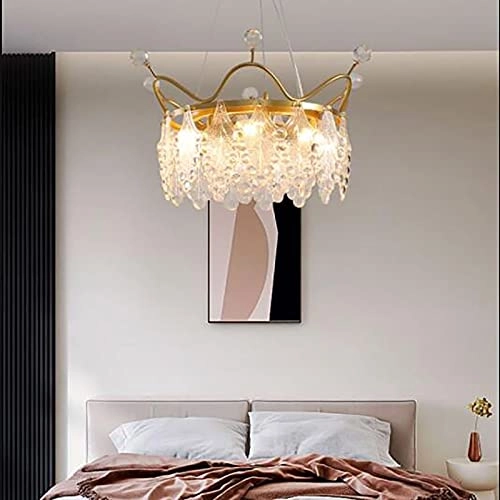 E14 Nordic Light Luxury Crystal Chandelier - Hanging Wire 100cm