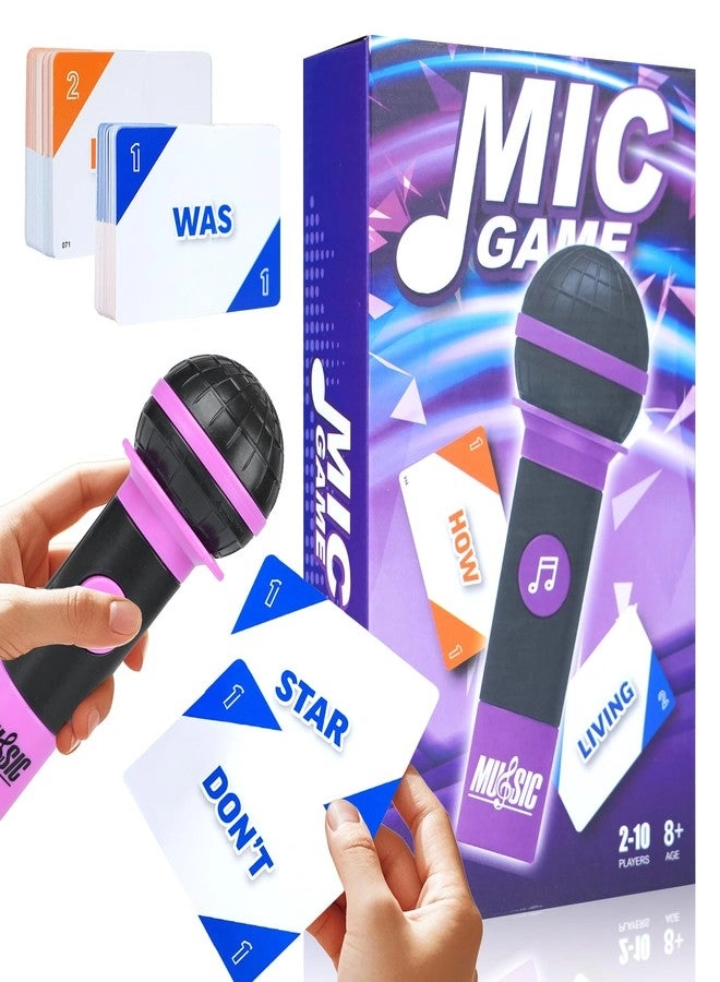 ATG Mic Karaoke Party Game - 250 Lyric Cards 2-10 Players 8 Years Old