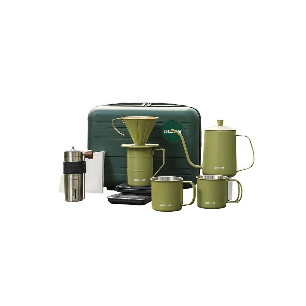 V-60 Pro - Gooseneck Kettle 600ml Adjustable Grinder 100 Paper Filters