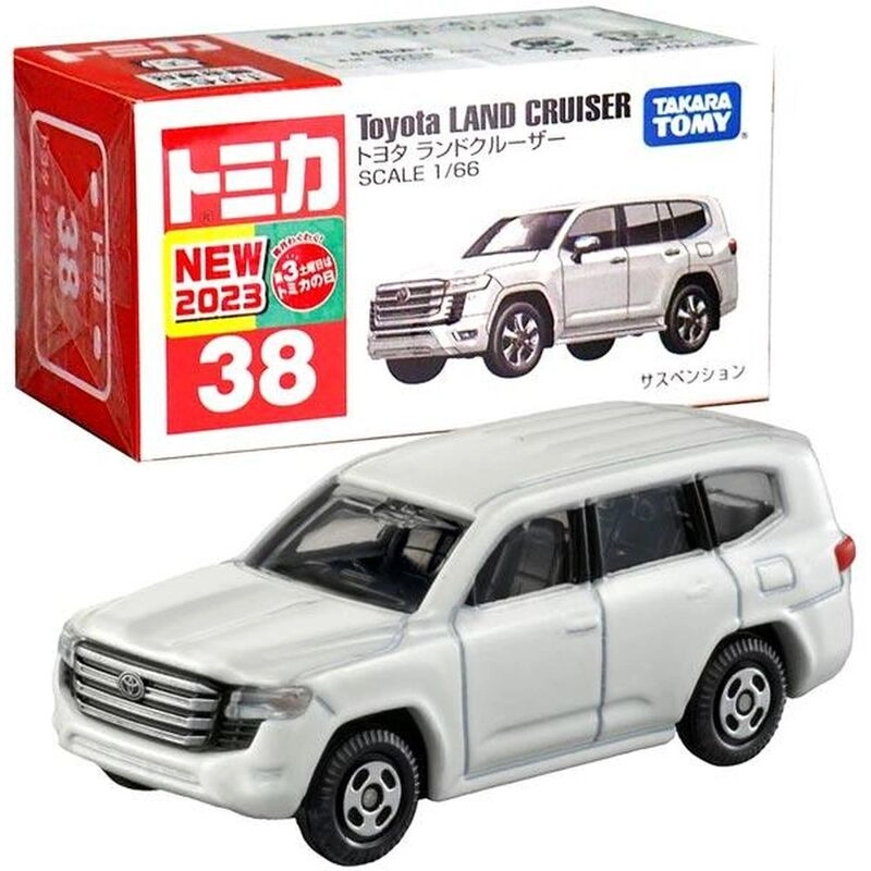 Toyota Land Cruiser - WHITE 7.8 x 4.1 x 3.9 cm