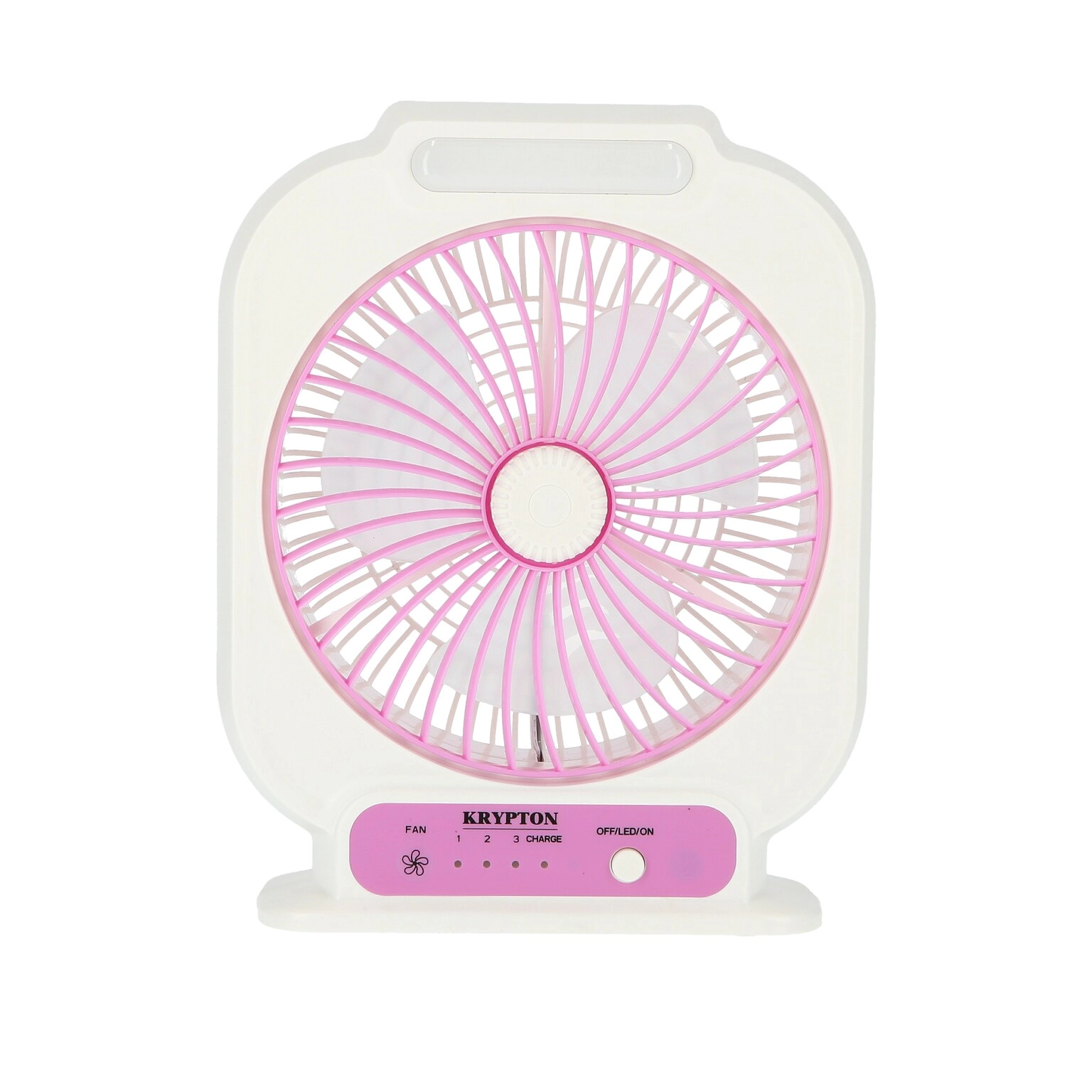 KRYPTON Rechargeable Mini Table Fan - 8''
