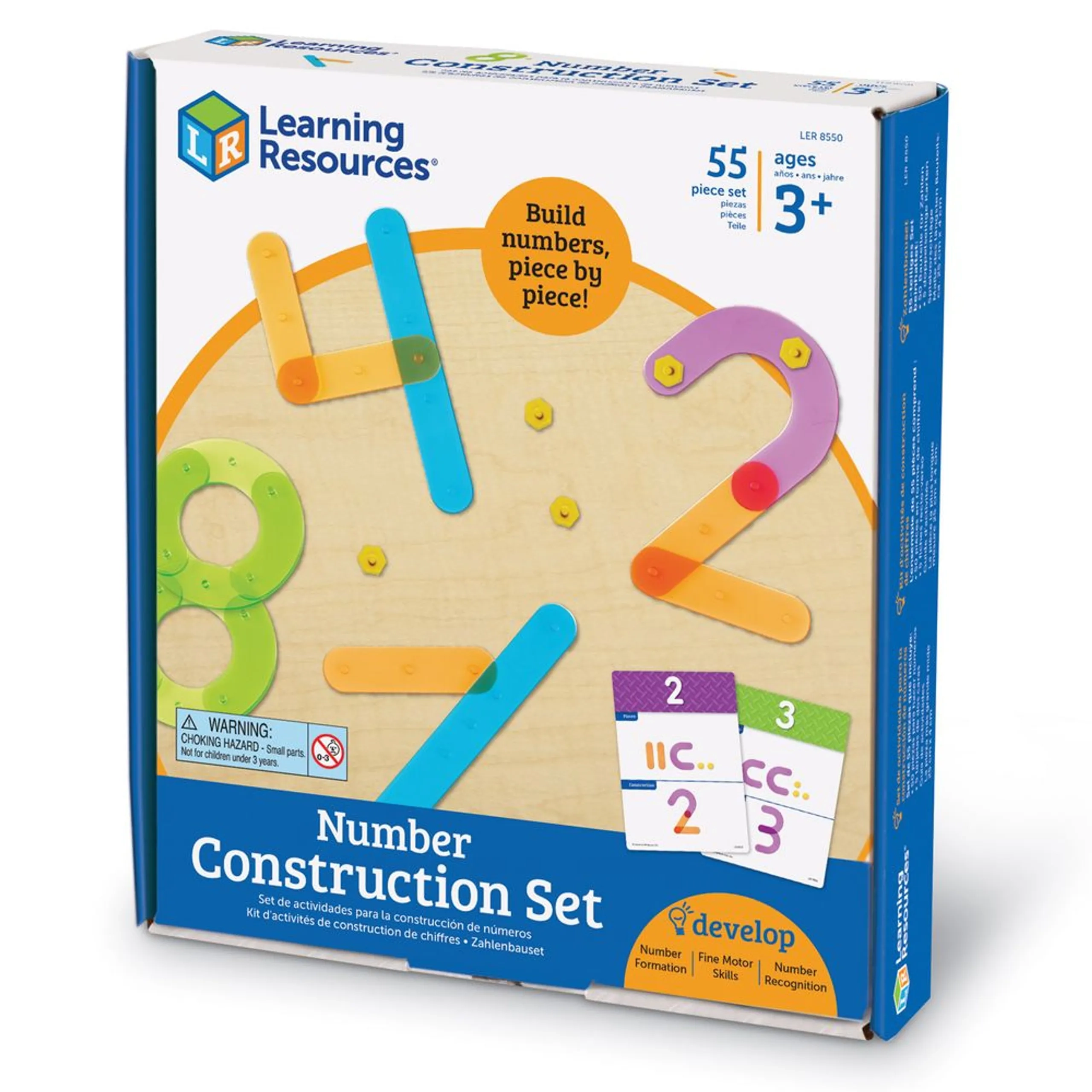 Number Construction Set - Suitable for 3 years and above 55 Pcs